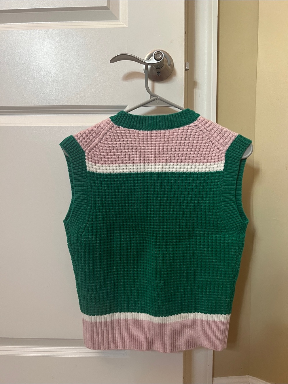 Marni Green, Pink & White Knit V-Neck Vest - Picture 3 of 4